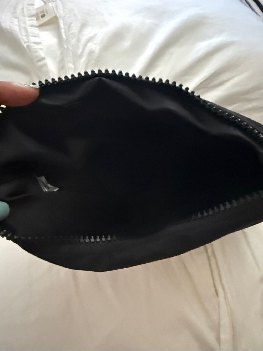 CHANEL Black Quilted Toiletry Pouch with White CC Logo - Picture 5 of 9